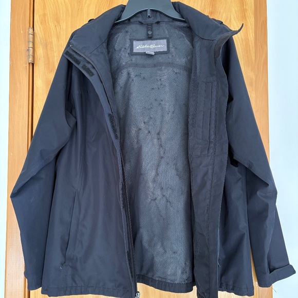 Eddie Bauer Weatheredge Women’s XL Black Hooded Jacket - Picture 4 of 10